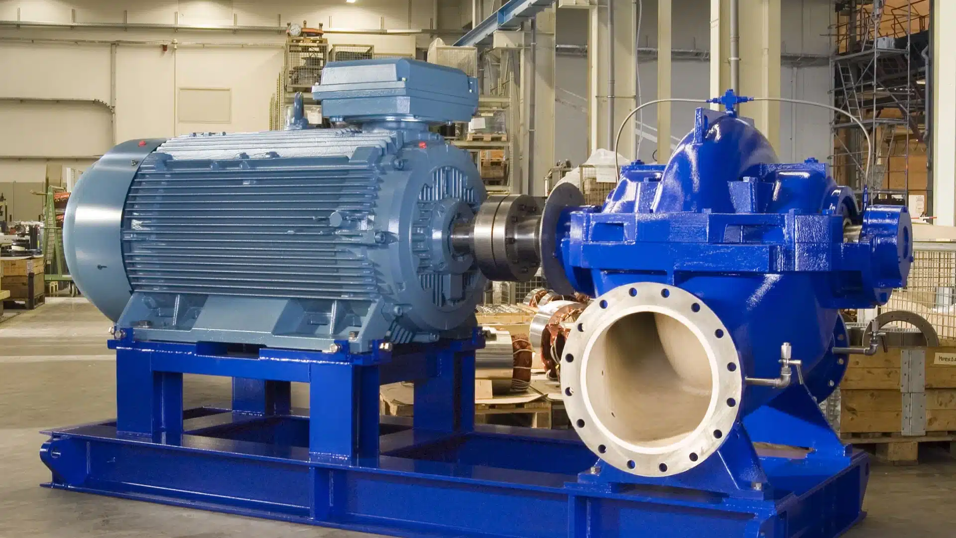 A picture of an industrial pump: Insulated Bearings for Electric Motors can ensure the industrial pump's long-term stable operation.