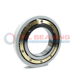 an insulated ball bearing 6321M/C3VL0241, with brass retainer and outer ring coating.