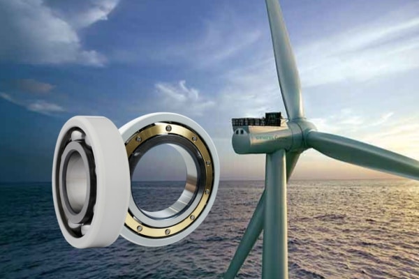 The picture shows the insulated bearings used on wind turbines.