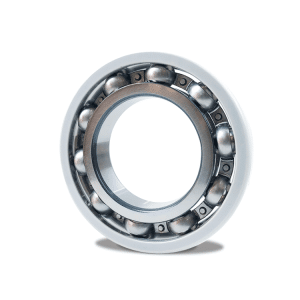 the image shows a 6220 series insulated ball bearing with outer ring coated