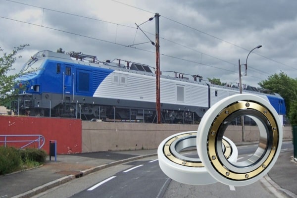 The picture shows the use of Electrically Insulated Bearings in the traction motors of the DJ4 electric locomotives series.