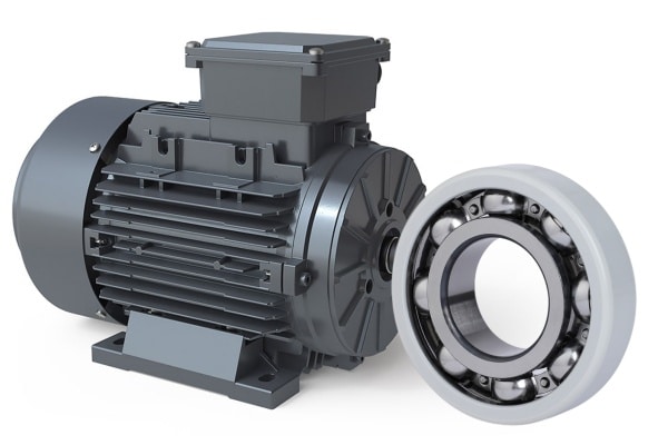 The picture shows the TFL bearings, especially the Electrically Insulated Ball Bearings used in the motor.