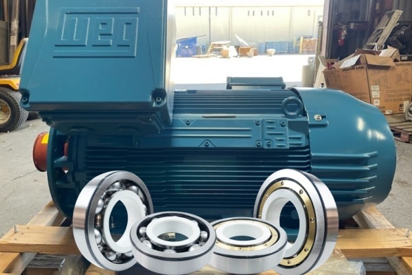 electrically insulated bearing with inner ring coating for motors