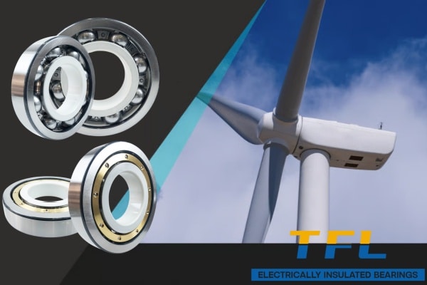 Inner ring coated bearing preventing electrical erosion for wind turbines