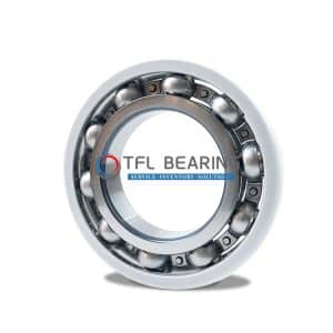 The picture shows an electrical insulated bearing. Its outer ring has an insulating coating and the cage is made of steel.