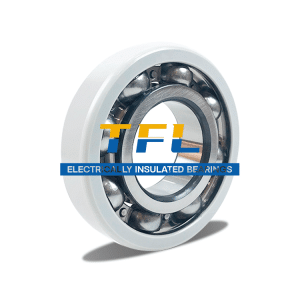The image shows a tfl 6300 size series insulated deep groove ball bearing