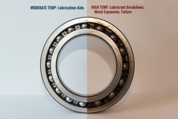 image showing excessive heat generation in a motor bearing housing