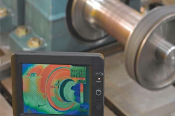 heater analyzer to check a motor for bearing faults