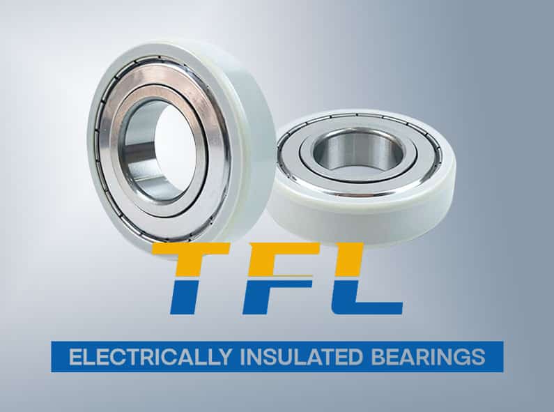 the image shows two insulated ball bearing with mental shied and a TFL logo.