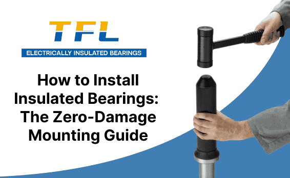 Guide cover image for installing insulated bearings showing proper impact sleeve tool usage to prevent damage.