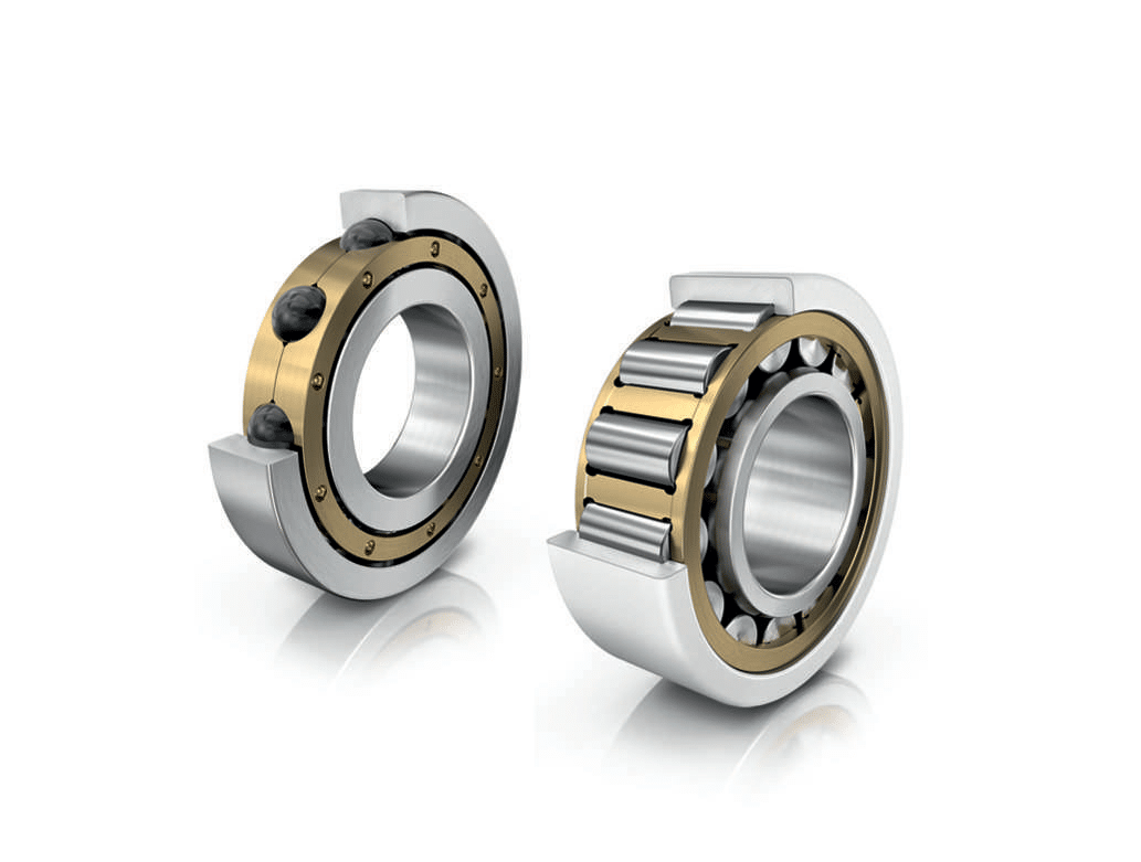 Detailed macro cross-section showing plasma-sprayed alumina oxide ceramic insulating layer on a bearing ring
